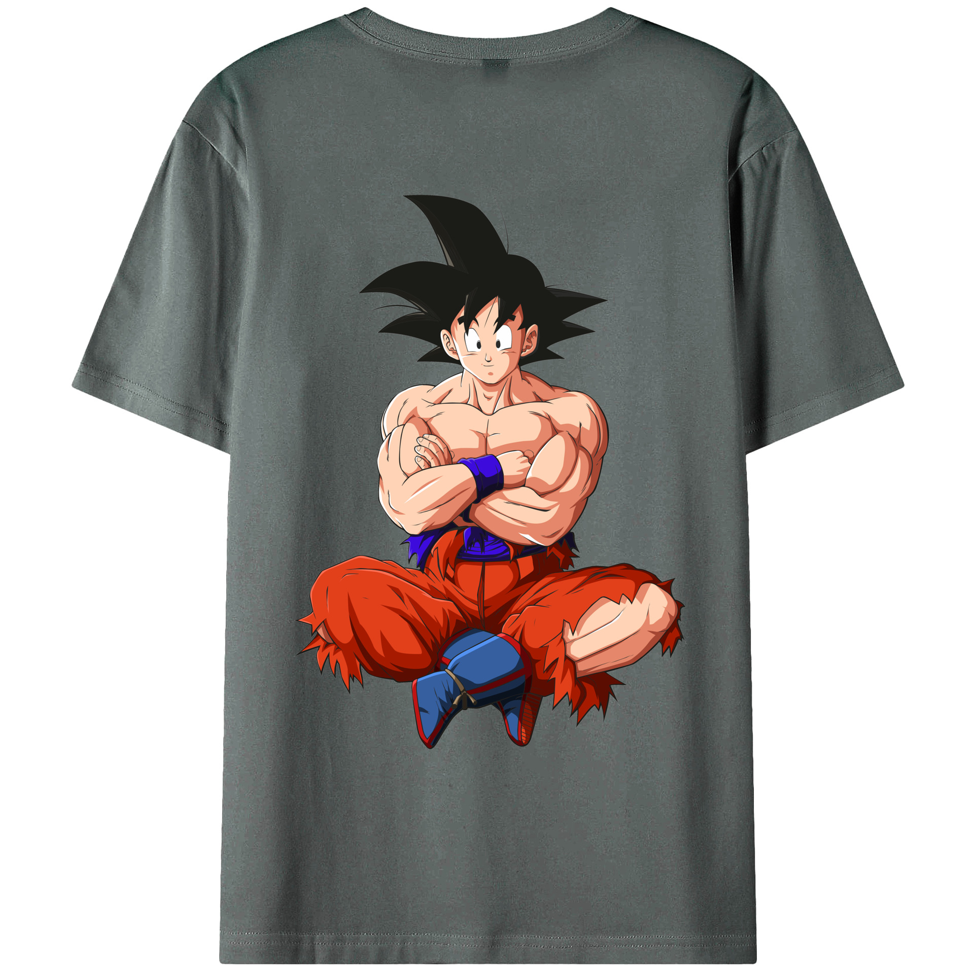 （画像用） ドラゴンボール 孫悟空（そん ごくう）Son Goku カカロット DRAGON BALL Kakarotto 綿100％ メンズ半袖Tシャツ（バックプリント） 通気性